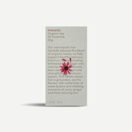 SUNDAY MORNING GIFT BOX featuring organic herbal tea for immunity with ginger, lemongrass, and echinacea support
