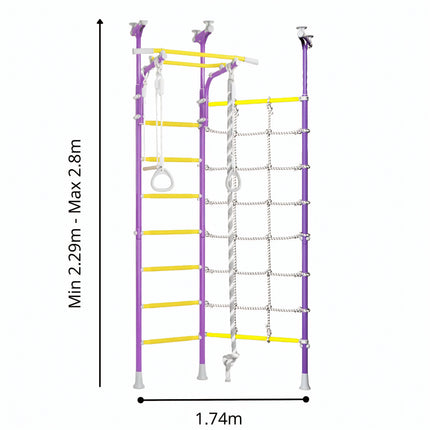 Indoor Climbing Ladder & Cargo Net Bundle – No Drill