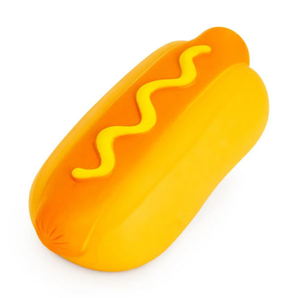 The Big Squij Hot Dog orange and yellow squishy sensory fidget