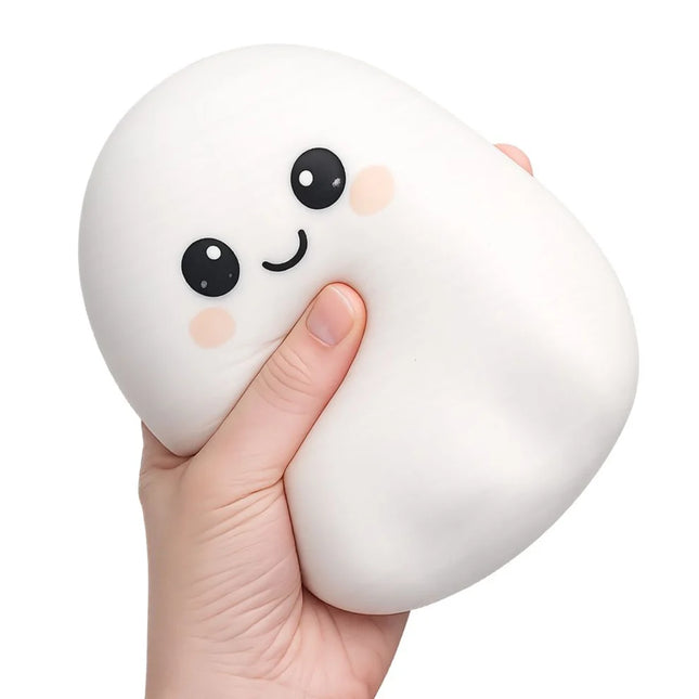 The Big Squij Ghost Slow-Rise Squishy Toy held in hand