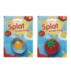 Tomato & Egg Splat Ball sensory toy set with squishy tomato and egg for tactile play and stress relief.