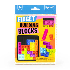Fidget Building Blocks sensory toy with colorful interlocking bubble pop pieces for calming and focus activities