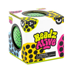 Beadz Alive Giant Ball in colorful packaging with black polka dots, designed as a sensory toy for ages 3 and up