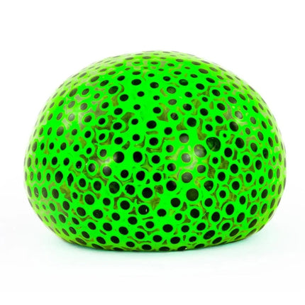 Beadz Alive Giant Ball in bright green with black dots, designed as a sensory fidget toy for tactile stimulation.