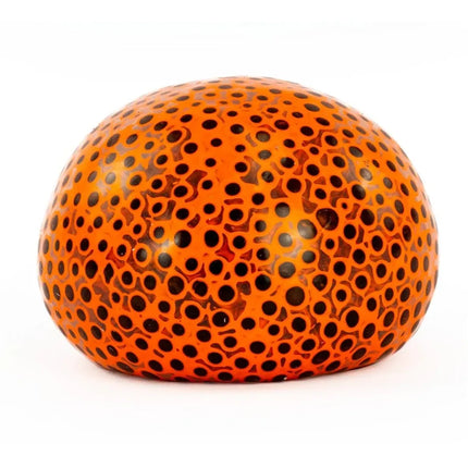 Beadz Alive Giant Ball sensory fidget in orange with black dot pattern, designed for tactile stimulation and stress relief