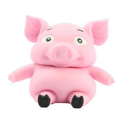 Stretch 'N Smash Pig sensory fidget toy in pink, designed for calming and stress relief.