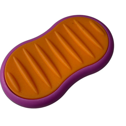 Mag Sliders - Six Interchangeable Magnetic Textured Pad Fidgets in orange and purple for sensory and educational use