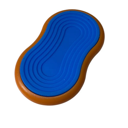 Mag Sliders - Six Interchangeable Magnetic Textured Pad Fidgets with blue and brown tactile surface for sensory play and focus.