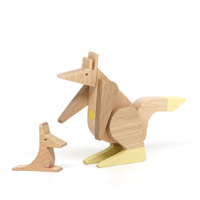 Wooden Magnetic - Kangaroo Puzzle Toy - Sensory Circle