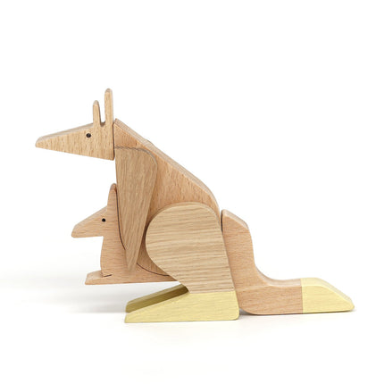 Wooden Magnetic - Kangaroo Puzzle Toy - Sensory Circle