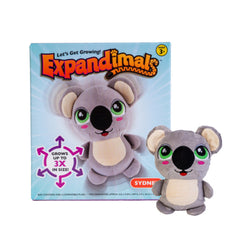 Koala Expandimal Plush soft sensory toy with large green eyes and expandable body for children aged 3 and up