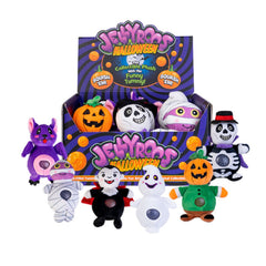 Jellyroos Halloween sensory plush toys in spooky designs to calm, connect and support families.