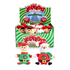Christmas Jellyroos (Assorted) plush toys in festive holiday outfits, sensory squishies to calm and support families.