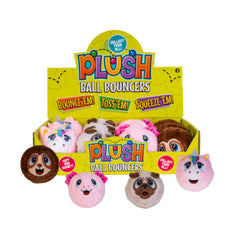 Best Mates Plush Bouncing Ball soft sensory toy balls with animal faces for bouncing, tossing, and squeezing play