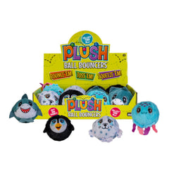 Sea Animal Plush Bouncing Ball set with colorful, soft, squeezable sea creature toys for sensory play and fidgeting.