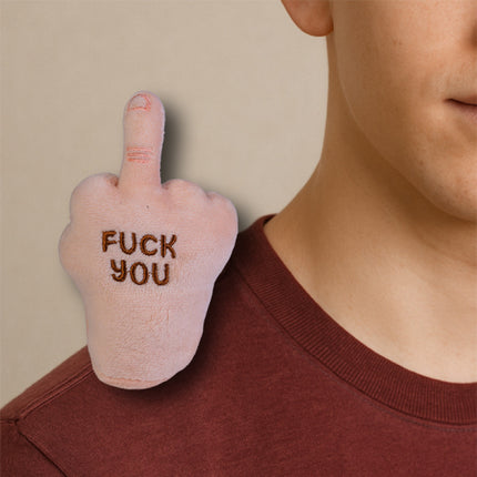 Middle Finger Shoulder Plush