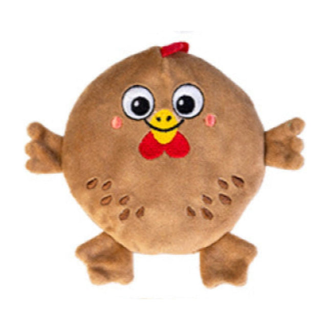 Farm Animals Sandbagger Pals soft brown chicken toy designed to calm, connect, and support sensory play.