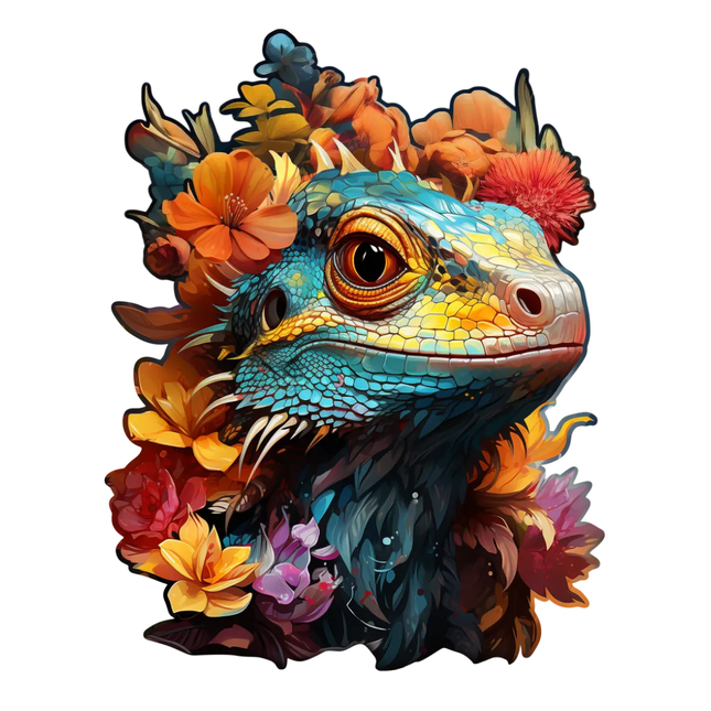 Lizard Wooden Puzzle - Sensory Circle