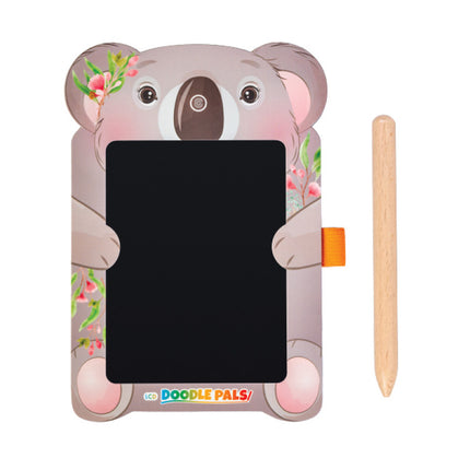 Koala Doodle Pals sensory drawing tablet shaped like a koala with a wooden stylus for creative play and learning.