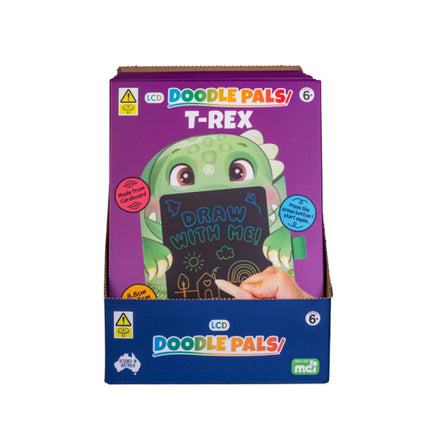 T-Rex Doodle Pals educational drawing toy with LCD screen, encouraging creativity for children aged six and up.