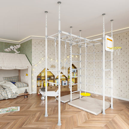 Monkey Bars Jungle Gym Bundle - No Drill in cozy playroom, helping families thrive with tools to calm, connect and support