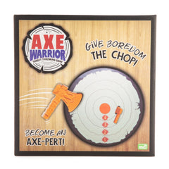 Axe Warrior Target Throwing Game with wooden target and orange axe for fun, focus and skill-building activities.