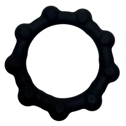 Octopop - Quiet. Wearable. Satisfying black sensory fidget ring with rounded bumps for tactile stimulation.