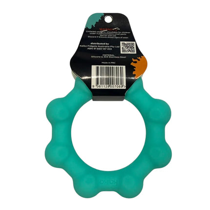 Octopop - Quiet. Wearable. Satisfying teal silicone sensory fidget ring with textured bumps for tactile stimulation