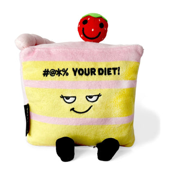 #@*% your Diet!" Cake Slice Plush - Sensory Circle