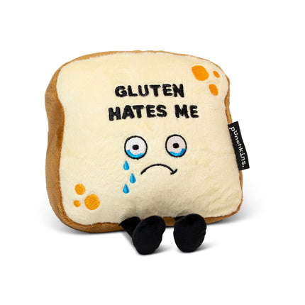 Gluten Hates Me' - Bread Plush William Valentine