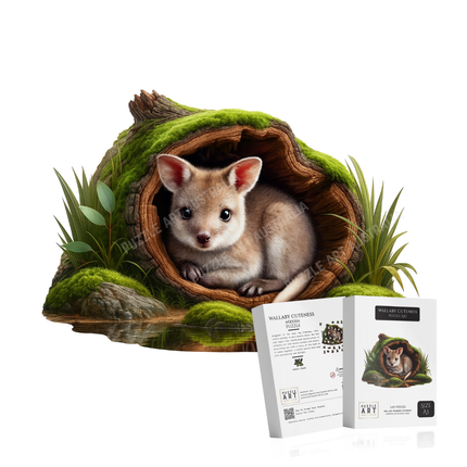 Wallaby Cuteness Wooden Puzzle