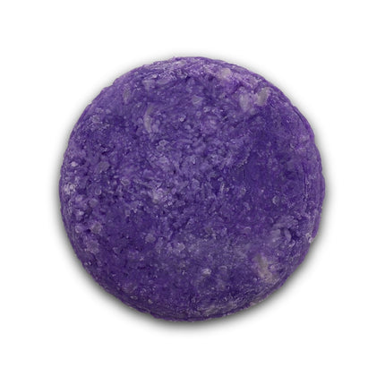 Purple People Eater Solid Shampoo Bar up to 80 Washes, round purple solid shampoo for sensory and wellbeing support.