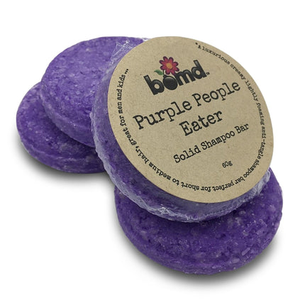 Purple People Eater Solid Shampoo Bar up to 80 Washes in purple, sensory-friendly shampoo for calming and connecting families