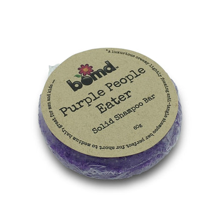 Purple People Eater Solid Shampoo Bar up to 80 Washes with grape bubblegum scent, helping families thrive with tools to calm.