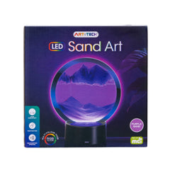 Purple LED Sand Art with calming motion and color-changing lighting, helping families thrive with tools to calm, connect and support.