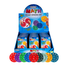 Math Fidget Spinner colorful educational fidget set with multiplication and division aids for sensory and learning support.