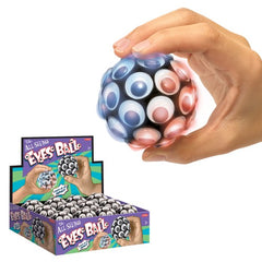 Schylling – Googly Eyes Ball held in hand, a fidget toy with multiple colorful moving eyes for sensory play.