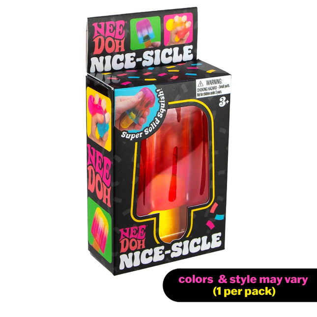 Schylling - Nice-sicle NeeDoh colorful popsicle-shaped sensory squishy toy in box