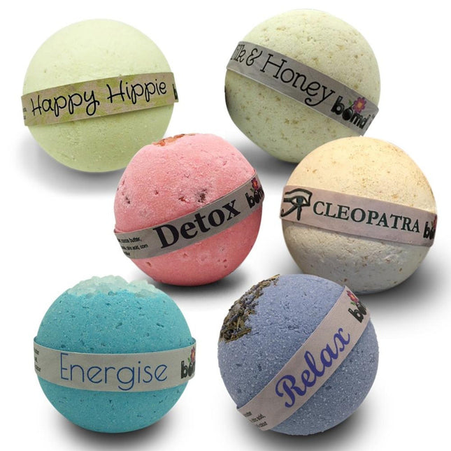 Bath & Body Soak Set of 6 Soak Luxury Bath Bombs in assorted colors, helping families thrive with tools to calm, connect and support.