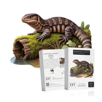 Sandstone Goanna Wooden Puzzle