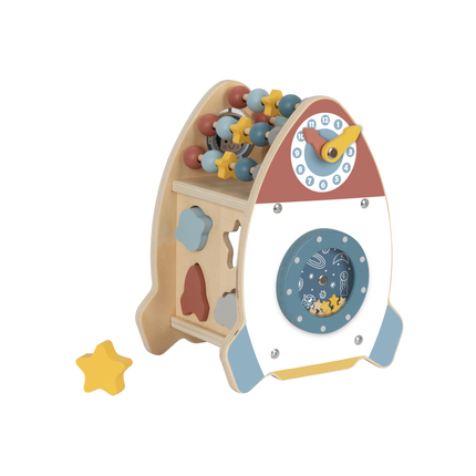 Activity Space Rocket – 6-in-1 Wooden Educational Toy for Toddlers