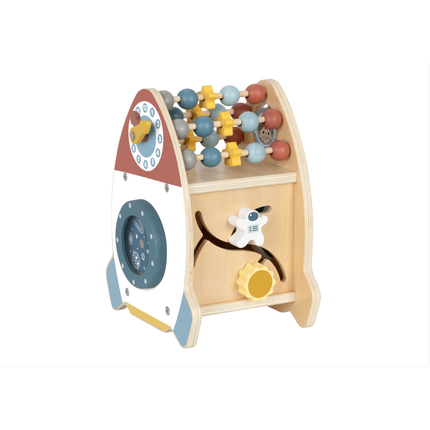 Activity Space Rocket – 6-in-1 Wooden Educational Toy for Toddlers
