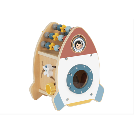 Activity Space Rocket – 6-in-1 Wooden Educational Toy for Toddlers