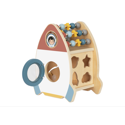 Activity Space Rocket – 6-in-1 Wooden Educational Toy for Toddlers