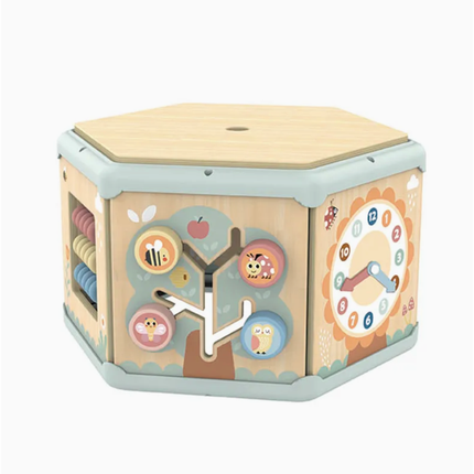 7-in-1 Montessori Activity Cube | Wooden Educational Toy for Toddlers