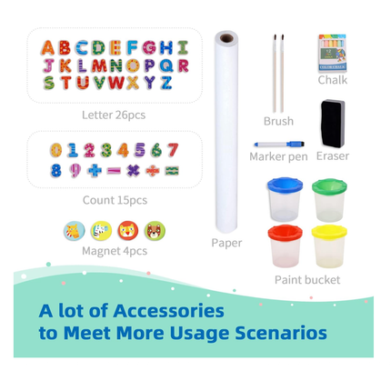 Wooden Kids' Art Easel 🎨 – 3-in-1 Art Station✨(Available only in Canberra)