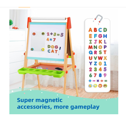 Wooden Kids' Art Easel 🎨 – 3-in-1 Art Station✨(Available only in Canberra)