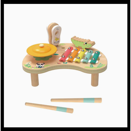 Wooden Musical Instruments Set – 6-in-1 Kids' Music Center