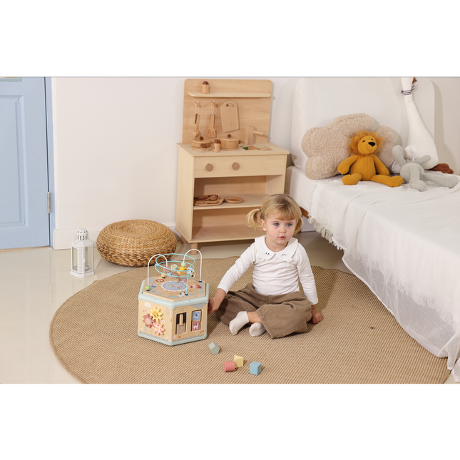 7-in-1 Montessori Activity Cube | Wooden Educational Toy for Toddlers