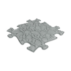 Seashells Sensory Playmat - SOFT textured puzzle piece in soft gray with seashell shapes for tactile sensory play.